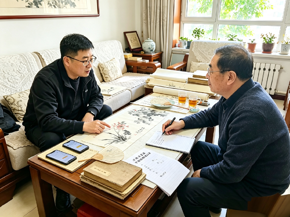 处置祖传书画担心吃亏，北京丰宝斋专业鉴定耐心沟通
